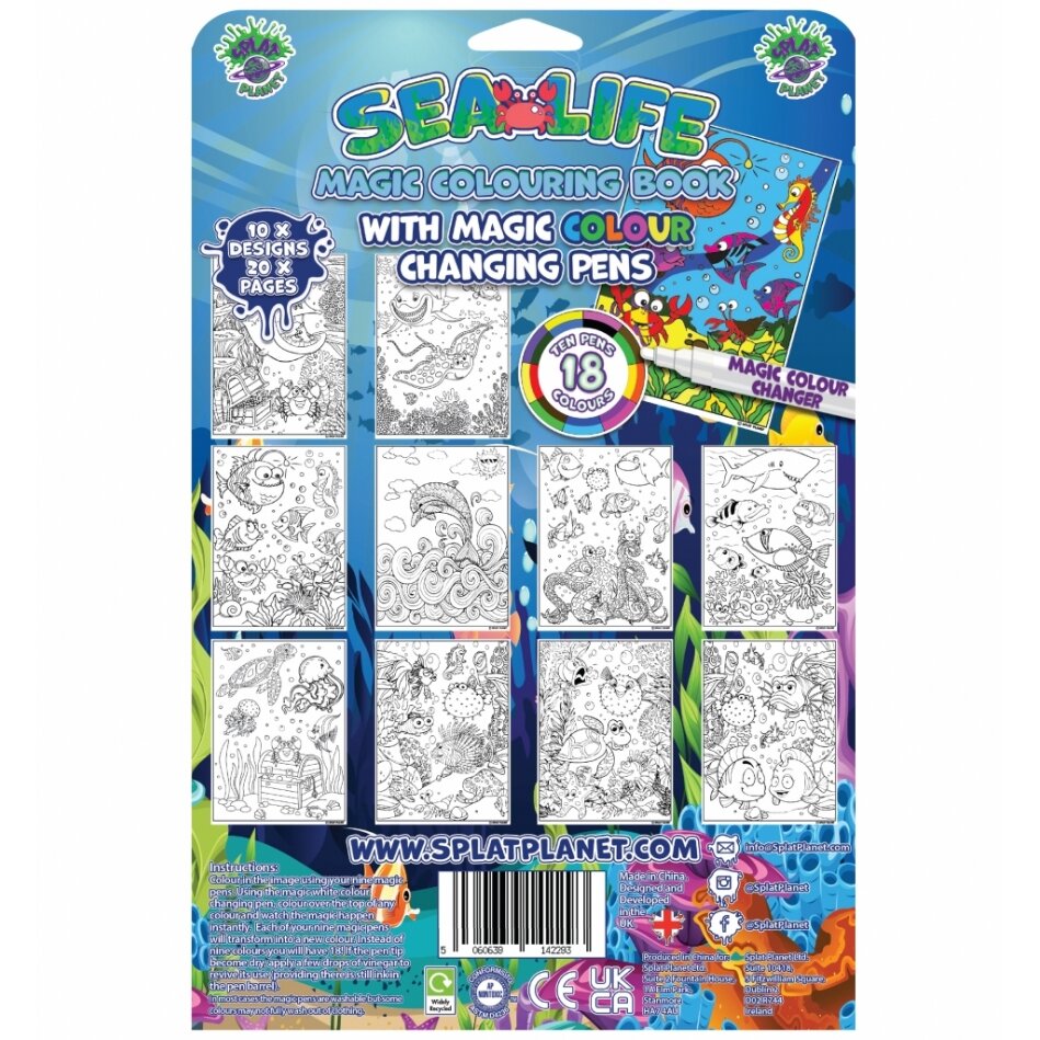 Splat Planet magiška spalvinimo knygelė JŪRA 2