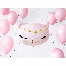 Folinis balionas "Rausva katytė" 48x36cm