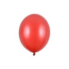 Stiprūs balionai Aguonų raudona, blizgūs 30 cm, 50vnt