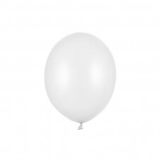 Stiprūs balionai Balti, blizgūs 30 cm, 50vnt