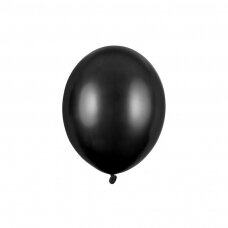 Stiprūs balionai Juodi, blizgūs 30 cm, 50vnt