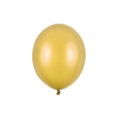 Stiprūs balionai Auksiniai, blizgūs 30 cm, 50vnt