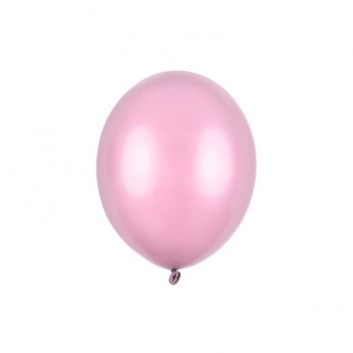 Stiprūs balionai Saldainio rožinė, blizgūs 30 cm, 50vnt