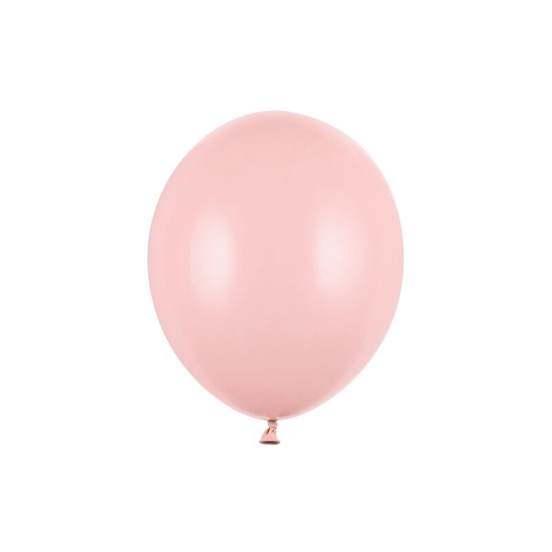 Stiprūs balionai Šviesiai rausvi 30 cm, 50vnt Stiprūs balionai Šviesiai rausvi 30 cm, 50vnt