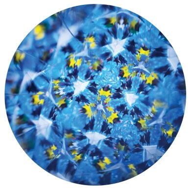 Svoora kaleidoskopas su tūbele, Mėlyni raštai, 10 cm 4 Svoora kaleidoskopas su tūbele, Mėlyni raštai, 10 cm 4
