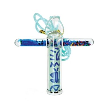 Svoora kaleidoskopas su tūbele, Mėlyni raštai, 10 cm Svoora kaleidoskopas su tūbele, Mėlyni raštai, 10 cm