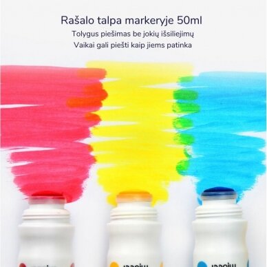 Taškiniai flomasteriai išplaunami 6 spalvos 4 Taškiniai flomasteriai išplaunami 6 spalvos 4