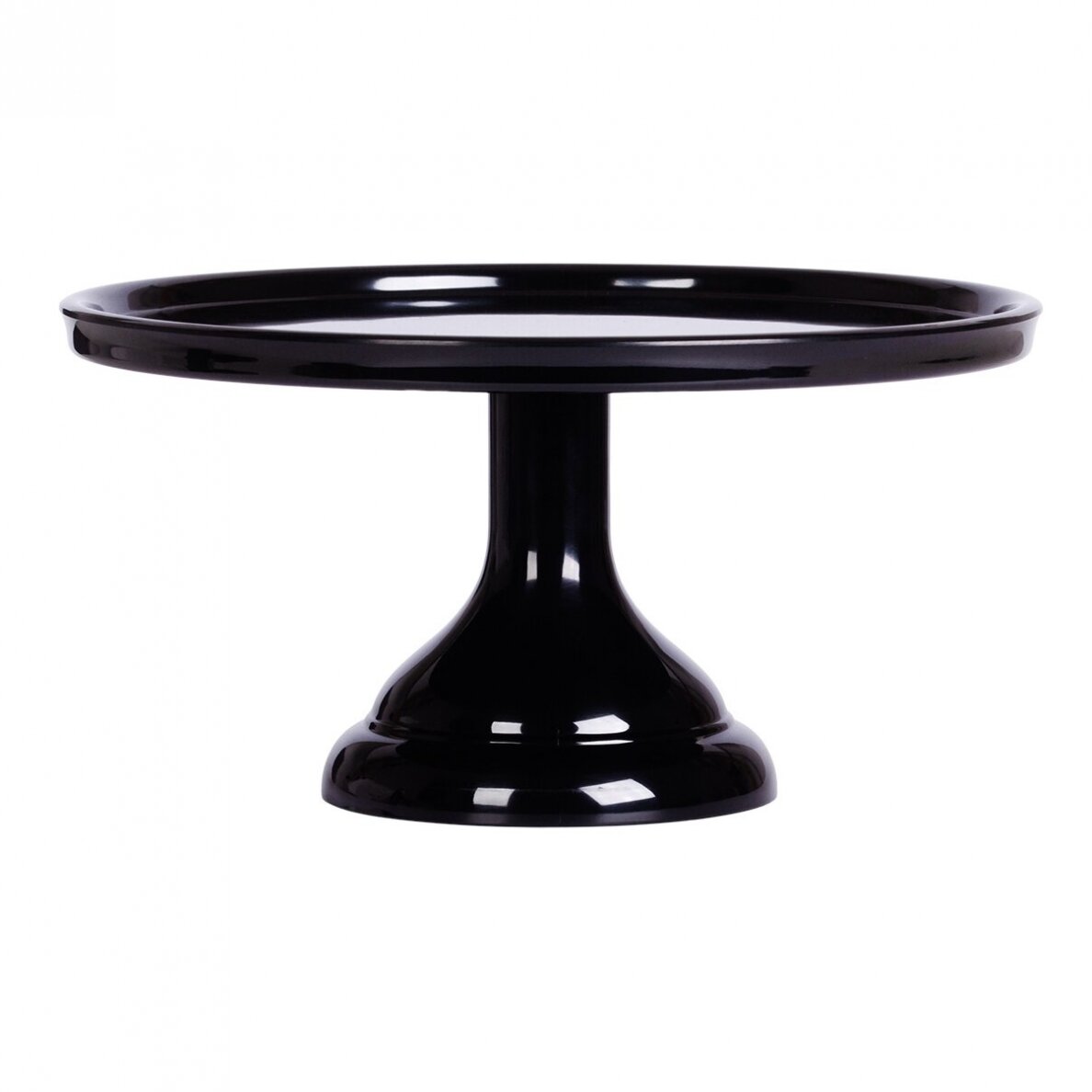 Tortinė ant kojelės, juoda 23,5cm 2 Tortinė ant kojelės, juoda 23,5cm 2