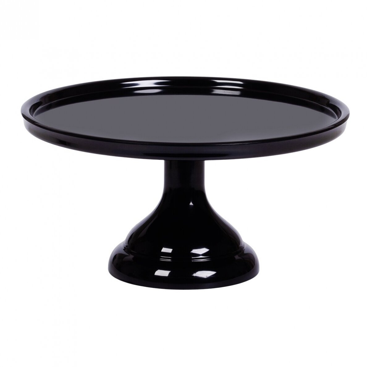 Tortinė ant kojelės, juoda 23,5cm Tortinė ant kojelės, juoda 23,5cm