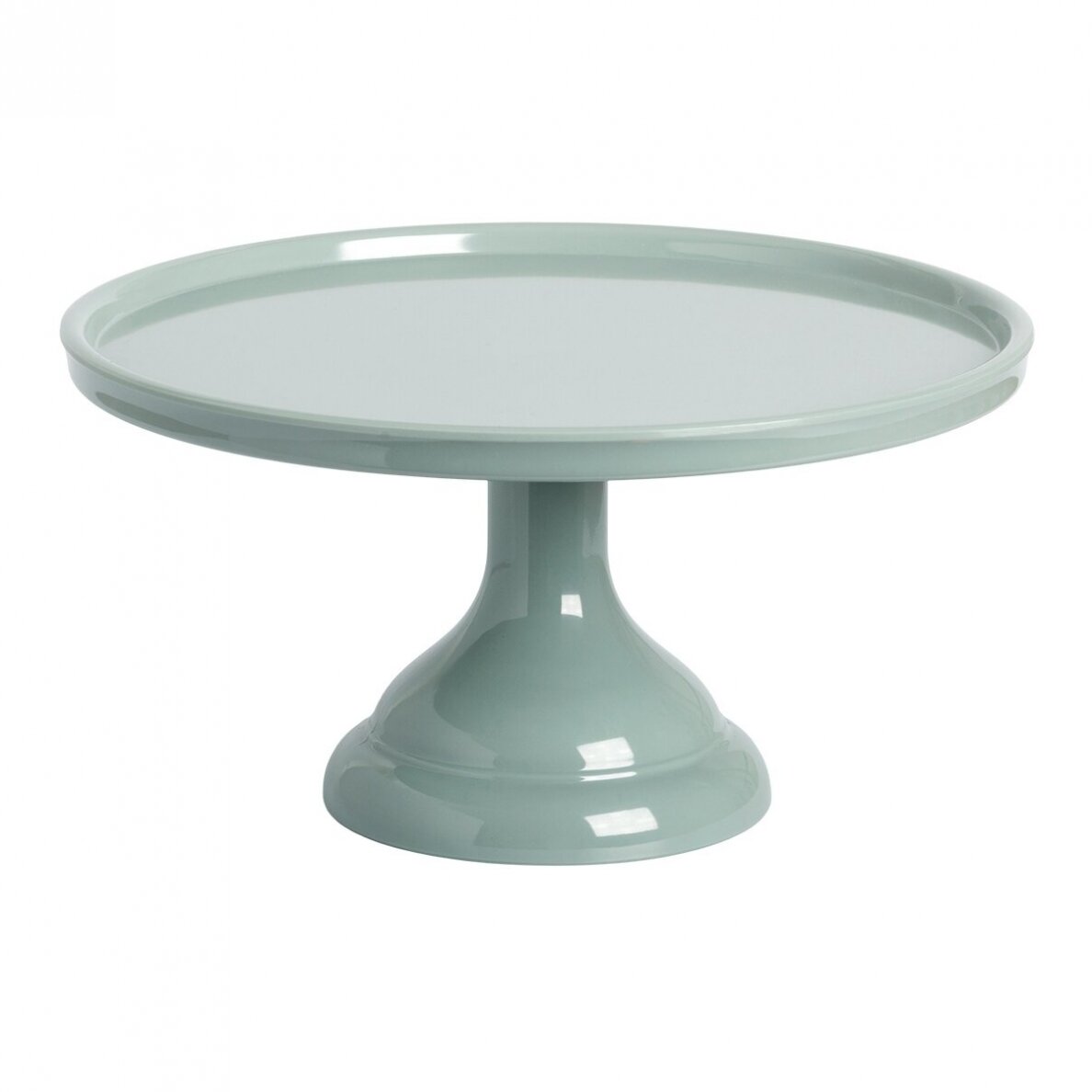 Tortinė ant kojelės, pilkšvai žalsva 23,5cm Tortinė ant kojelės, pilkšvai žalsva 23,5cm