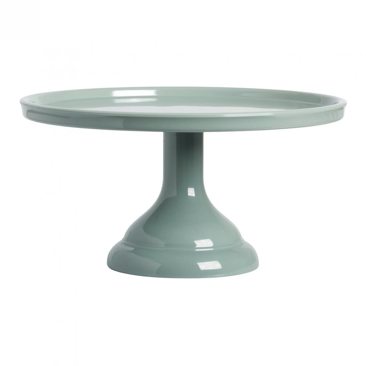 Tortinė ant kojelės, pilkšvai žalsva 23,5cm 1 Tortinė ant kojelės, pilkšvai žalsva 23,5cm 1