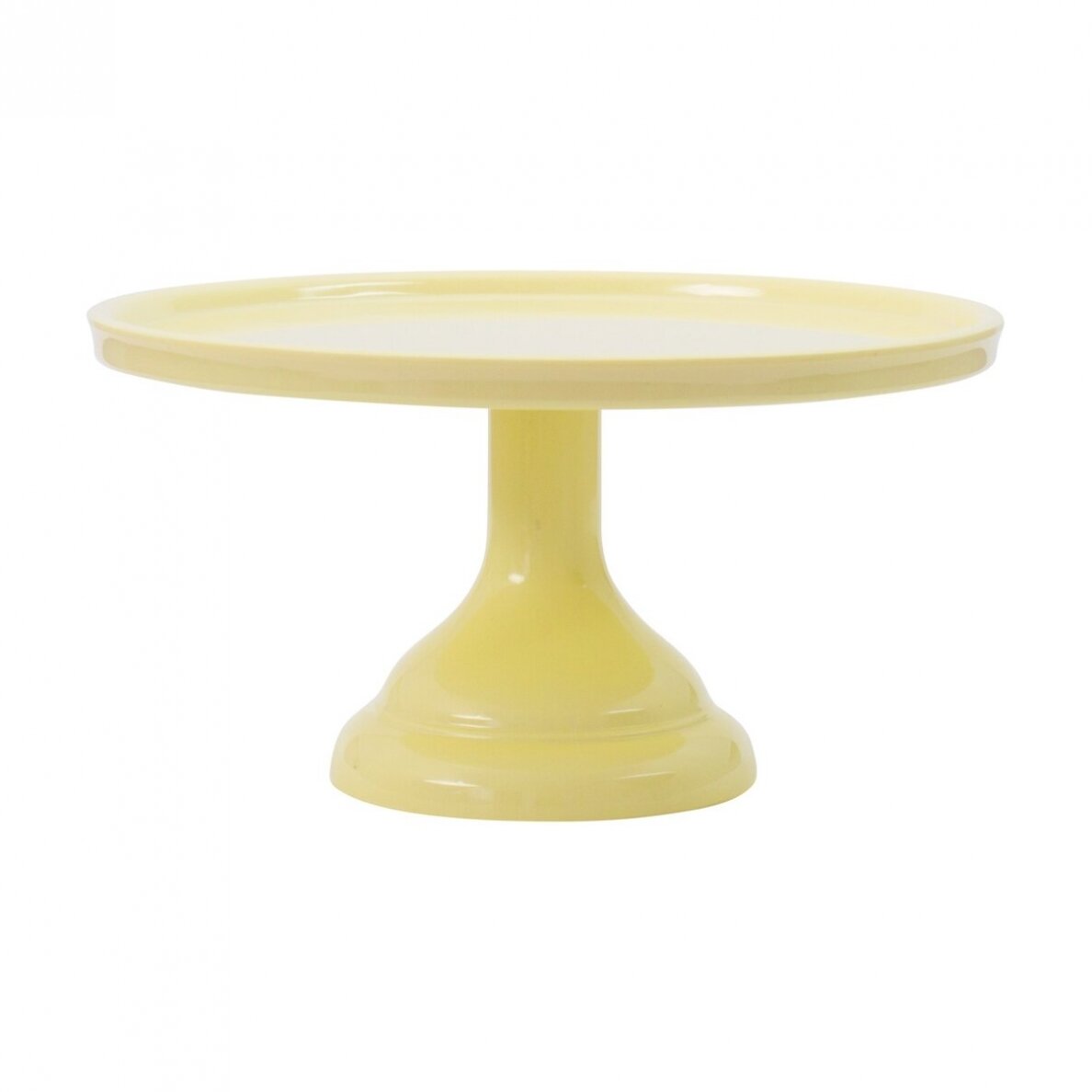 Tortinė ant kojelės, geltona 23,5cm 2 Tortinė ant kojelės, geltona 23,5cm 2