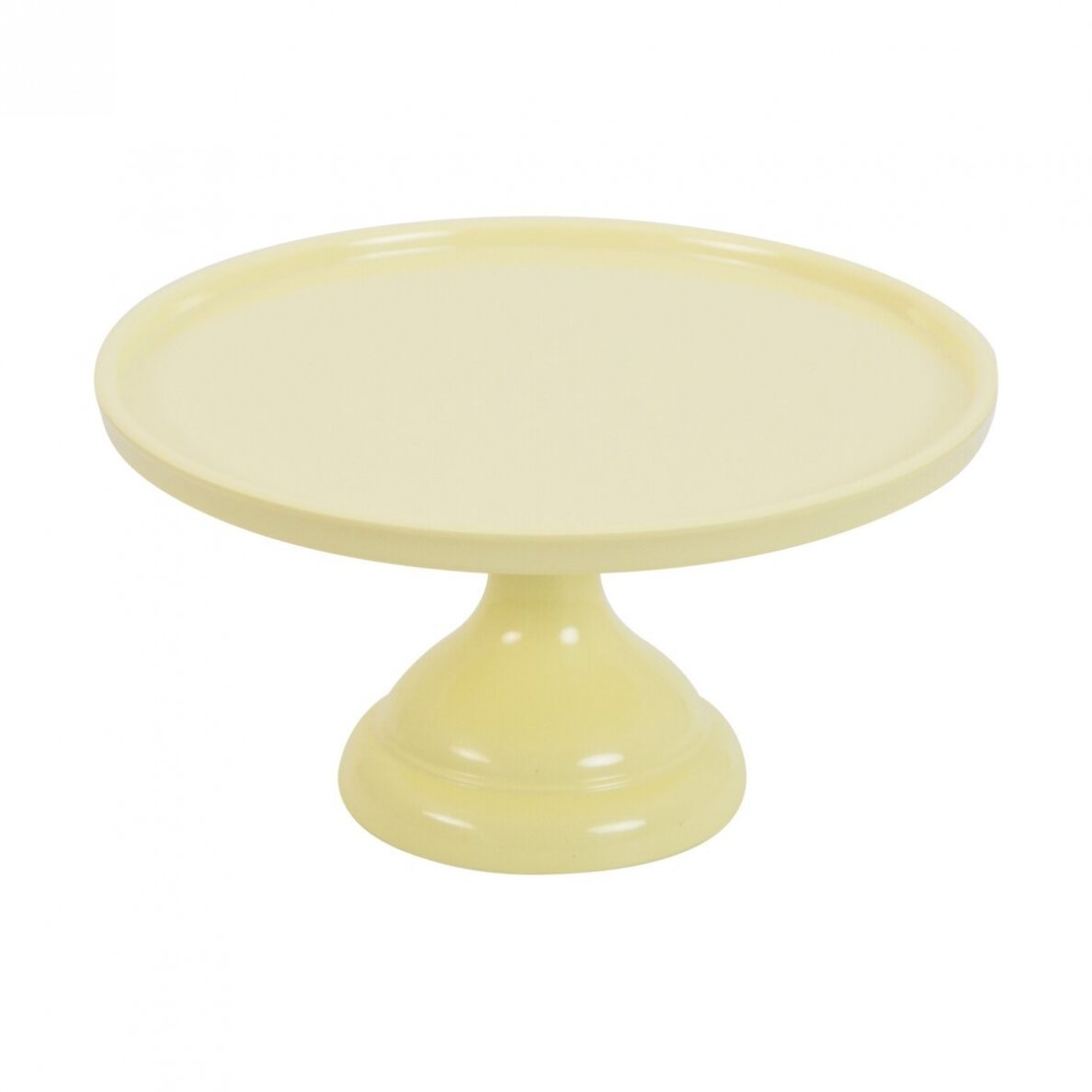 Tortinė ant kojelės, geltona 23,5cm Tortinė ant kojelės, geltona 23,5cm