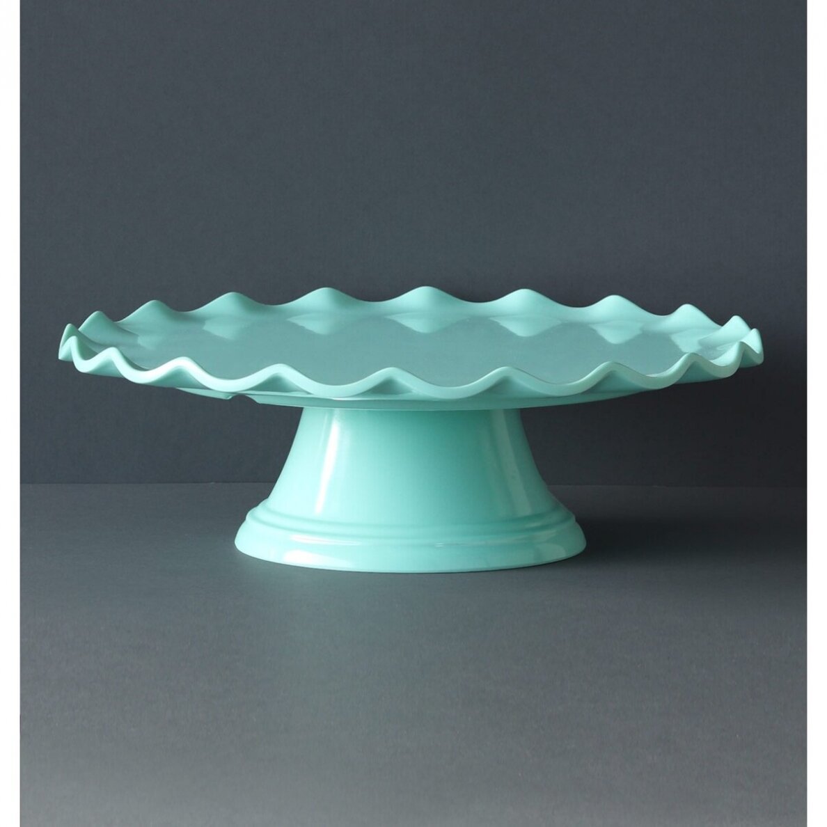 Tortinė ant kojelės, mėtinė banguota 27cm 3