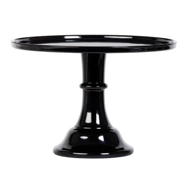 Tortinė ant kojelės, juoda 30cm Tortinė ant kojelės, juoda 30cm