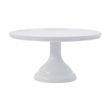 Tortinė ant kojelės, balta 23,5cm 3 Tortinė ant kojelės, balta 23,5cm 3