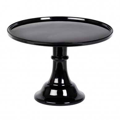 Tortinė ant kojelės, juoda 30cm 2 Tortinė ant kojelės, juoda 30cm 2