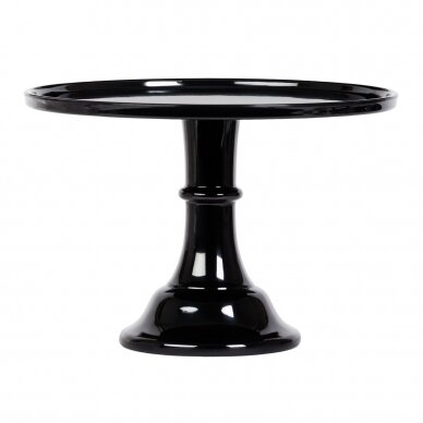 Tortinė ant kojelės, juoda 30cm Tortinė ant kojelės, juoda 30cm