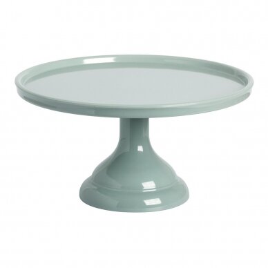 Tortinė ant kojelės, pilkšvai žalsva 23,5cm Tortinė ant kojelės, pilkšvai žalsva 23,5cm