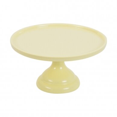 Tortinė ant kojelės, geltona 23,5cm Tortinė ant kojelės, geltona 23,5cm