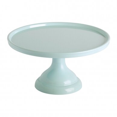 Tortinė ant kojelės, šviesiai melsva 23,5cm 3 Tortinė ant kojelės, šviesiai melsva 23,5cm 3