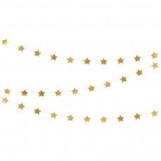Girlianda Auksinės žvaigždės 3,6m