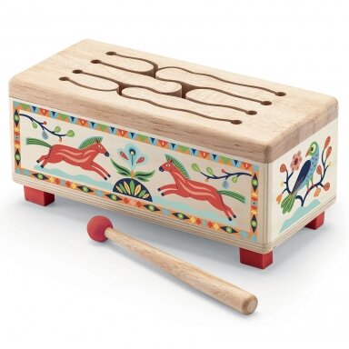 Vaikiškas muzikinis instrumentas Djeco Medinis būgnas Vaikiškas muzikinis instrumentas Djeco Medinis būgnas