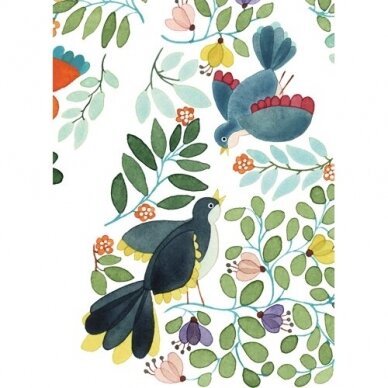Vaikiškas skėtis "Gėlės ir paukščiai"