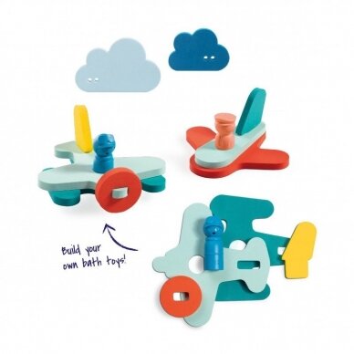 Vonios žaislas - dėlionė Lėktuvai 4