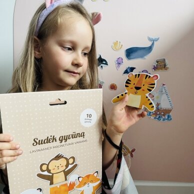 Lavinamieji magnetukai "Sudėk gyvūną" 4 Lavinamieji magnetukai "Sudėk gyvūną" 4