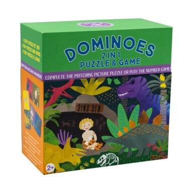 Žaidimas domino-dėlionė 2in1, Dinozaurai Žaidimas domino-dėlionė 2in1, Dinozaurai