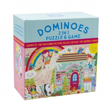 Žaidimas domino-dėlionė 2in1, Vaivorykštės fėja Žaidimas domino-dėlionė 2in1, Vaivorykštės fėja
