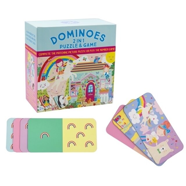 Žaidimas domino-dėlionė 2in1, Vaivorykštės fėja 1 Žaidimas domino-dėlionė 2in1, Vaivorykštės fėja 1