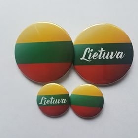 Ženkliukas su užrašu "Lietuva", 25mm 2 Ženkliukas su užrašu "Lietuva", 25mm 2