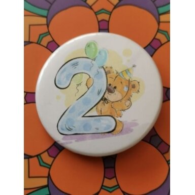 Ženkliukas "Meškiukas Du", 45mm Ženkliukas "Meškiukas Du", 45mm