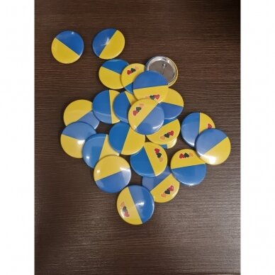 Ženkliukas "Ukrainos vėliava" , 45mm Ženkliukas "Ukrainos vėliava" , 45mm