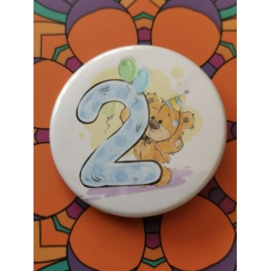 Ženkliukas "Meškiukas Du", 45mm Ženkliukas "Meškiukas Du", 45mm