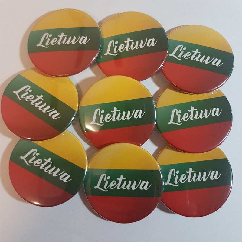 Ženkliukas su užrašu "Lietuva", 25mm 1 Ženkliukas su užrašu "Lietuva", 25mm 1